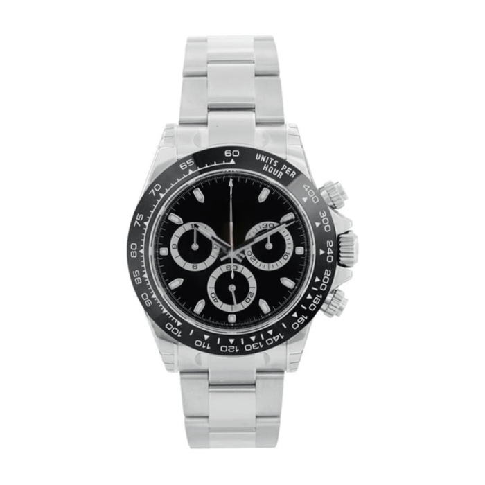 Chronograph 40 – Reverse Panda Dial | Steel Bracelet & Black Ceramic Tachymeter Bezel