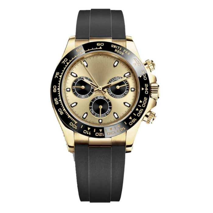 Chronograph 40 – Black Dial | Gold Tone Bracelet & Tachymeter Bezel